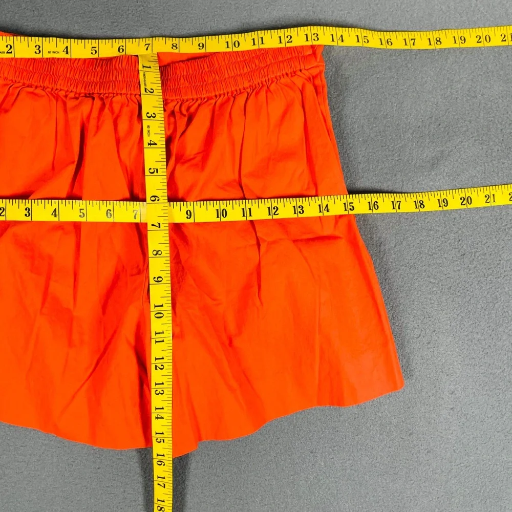J.Crew Paperbag Waist Tie Shorts Size 0‎ Bright Orange High Rise Coastal Chic